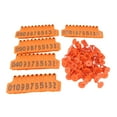 thumbnail image 1 of Numbered Livestock Ear Tags, Orange Clear  Printing Cattle Numbered Ear Tags TPU Accurate  For Sheep, 1 of 8