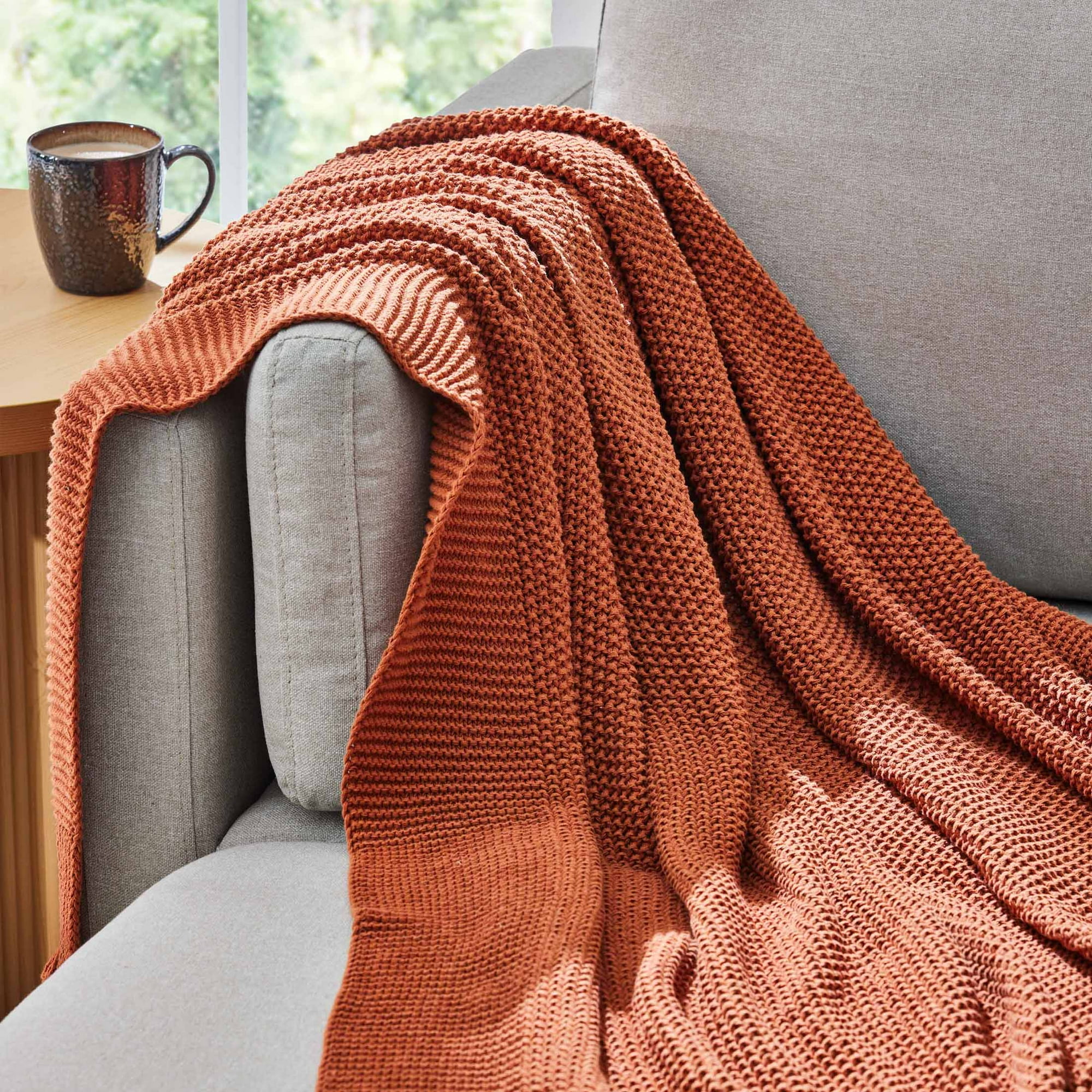 Better Homes & Gardens Cozy Decor Chunky Knit Throw, Rust, 50 in x 60 in