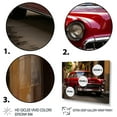 thumbnail image 3 of Designart "Red Vintage Car in Havana" Transportation Floater Framed Canvas Wall Art, 3 of 7