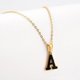 thumbnail image 1 of Collar con la primera letra de piedras preciosas de titanio para mujer, colgante de acero inoxidable con 26 letras en inglés, sencillo y moderno para mujer, 1 of 6