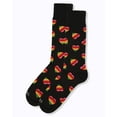 thumbnail image 3 of MeMoi Men's Rainbow Heart Bamboo Blend Novelty Crew Sock - Mens - Male, 10-13, Black, 3 of 3