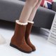 thumbnail image 3 of NECHOLOGY Botas Mujer Adulto Femenino Zapatos Botines mujer Botas Nieve Invierno Tobillo Botas de suela gruesa Zapatos Invierno Corto Mujer Botas de mujer (Brown, 8), 3 of 6