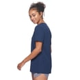 thumbnail image 2 of Expert Brand Women's USA-Made MoCA V-Neck Cotton Blend T-Shirt, Navy, XS, 2 of 6