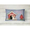 thumbnail image 2 of Dog House Collection Papillon Sable White Canvas Fabric Decorative Pillow, 2 of 3