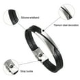 thumbnail image 2 of YQHZZPH Negative Titanium Bracelet Men's Titanium Steel Bracelet The Wristband Emits Negative Body's Energy Channels To Circulation, 2 of 6