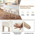 thumbnail image 6 of Furniliving 26" Modern Backless Saddle Seat Barstools, Kitchen Counter Bar Stool,Set of 2, Beige, 6 of 9
