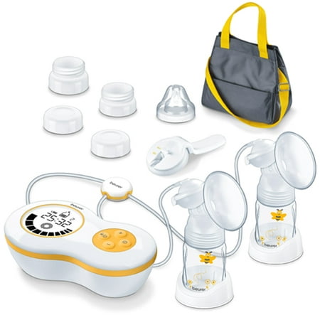Beurer Electric Dual Breast Pump, Double Comfortable Pumping, Portable Strong Suction and Tote Travel Bag for Moms,