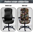 thumbnail image 4 of POLERO Floral Skull Design Office Swivel Chair Protector Cover, Anti Fading Office Chair Cover Comfortable One Piece Office Chair Seat Cover for Home, 4 of 7
