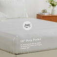 thumbnail image 4 of Simple&Opulence 100% Egyptian Cotton 400 Thread Count Queen Sheets-4 Pc Long Staple Pure Soft Sateen Weave Set-16” Deep Pocket Cooling Luxurious Bed Sheet with Double Hemstitch(White,Queen), 4 of 9