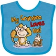 thumbnail image 3 of Inktastic My Grandma Loves Me Monkey Boys or Girls Baby Bib, 3 of 4