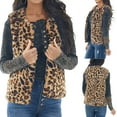 thumbnail image 2 of Uhndy Winter Jackets Coats for Women, Ladies Casual Fashion Short Cardigan Plush Leopard Vest Jacket Christmas Gifts for Women, 2 of 6