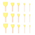 thumbnail image 2 of Ensemble de Peinture pour Enfants 15 Pcs Éponge Jaune Pinceau Manche en Bois pour Dessin d'Enfants, 2 of 8