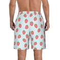 thumbnail image 3 of Yiaed Hand Drawn Strawberry Print Men's Swim Trunks with Lining Quick Dry Sports Shorts Beach Shorts Boardshorts-3X-Large, 3 of 5