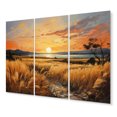 thumbnail image 2 of Designart "And Pastel Countryside Wheat painting I" Landscapes Metal Art Print Set, 2 of 5