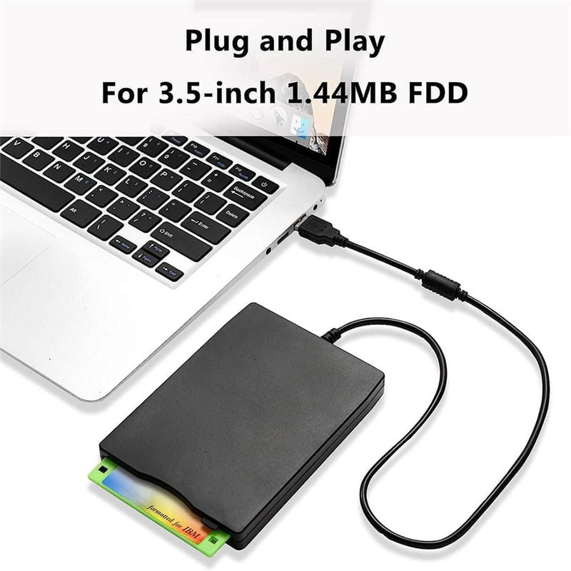 USB Floppy Disk Reader Drive 3.5In External Portable 1.44 MB FDD Diskette Drive for 7 8 2000 XP Vista PC Laptop