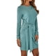 thumbnail image 3 of Mini Vestido Cruzado Con Cuello Redondo, Suave Y Cómodo Vestido De Manga Larga Con Cintura Elegante Y Transpirable Para El Trabajo Para Mujer ANGGREK  Otros, 3 of 6