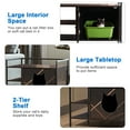 thumbnail image 6 of Pefilos 30" Enclosed Cat Litter Box Furniture, Hidden Litterbox Enclosures for Cat House, Pet Crate with Iron and Wood Sturdy Structure Privacy, Black, 6 of 11