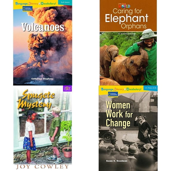 Children's Fun & Educational 4 Pack Paperback Book Bundle (Ages 6-12): Language, Literacy & Vocabulary - Reading Expeditions Earth Science: Volcanoes Language, Literacy, and Vocabulary - Reading Exped