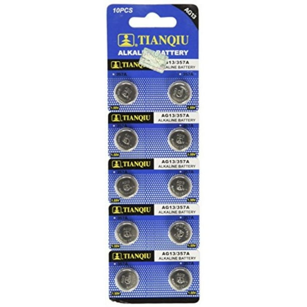 50 357 Alkaline Watch Batteries Lr44 Ag13 Sr44w Battery Walmart Com Walmart Com