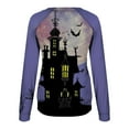 thumbnail image 5 of Hauts pour Femmes Décontractés Élégants 2023 Imprimé Halloween Manches Longues Col Rond Pull Décontracté à Capuche Costumes d'Halloween pour Femmes en Solde, 5 of 5