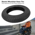 thumbnail image 3 of Tiratorio externo de Silla de Ruedas Eléctrico, Reemplazo de Reemplazo de Neumanos Delanteros de Silla de Ruedas de 10 Pulgadas Resistencia Al Calor Negro de 10 Pulgadas para, 3 of 7