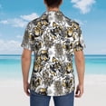 thumbnail image 6 of Balery Tulips Flowers Print Men's Hawaiian Shirts Short Sleeve Beach Shirt Relaxed Fit Vacation Button Down Shirts-Small, 6 of 9