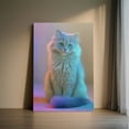 thumbnail image 4 of 1pc Color - infused Fluffy Cat Canvas Wall Art, framed Decor room hanging Wall Picture Decor for Home Gifts, living room, bathroom, bedroom, kitchen wall art decor canvas wall art, 4 of 6