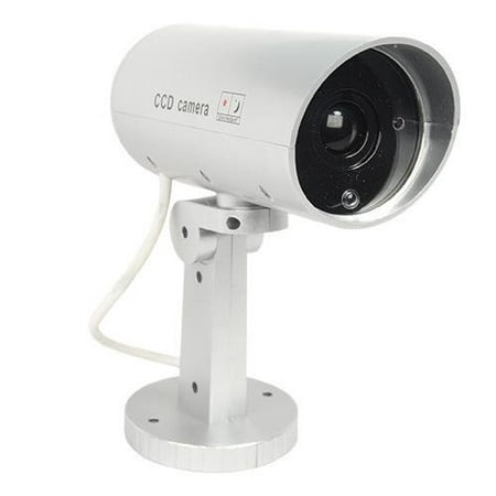 Indoor or outdoor motion activated dummy camera with flashing red LED