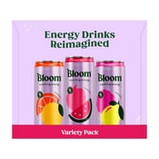 Bloom Nutrition Sparkling Energy Drink, Variety, 12 fl oz Cans, 12 Pack