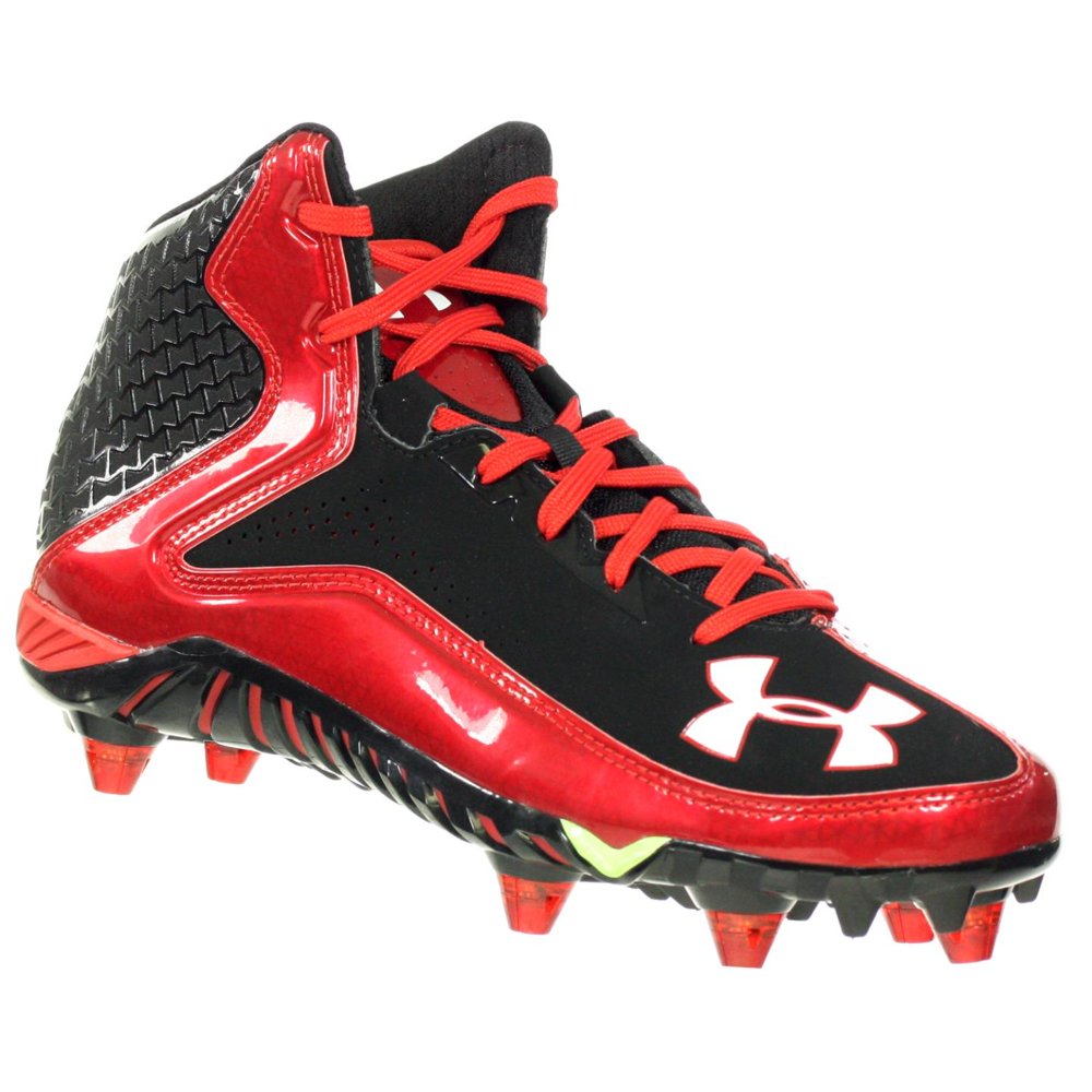 black and red under armour cleats