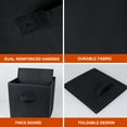 thumbnail image 3 of RECUTMS 6Pack Basics Collapsible Fabric Storage Cubes Organizer with Handles(Black), 3 of 8