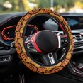 thumbnail image 7 of COEQINE Car Steering Wheel Cover Universal 15 Inch Non-Slip Comfortable Stretch Decorative Halloween Auto Steering Wheel Protector Automobile Accessories, Pumpkin Star, 7 of 7