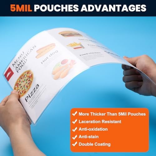 Tekola 100 Pack Laminating Sheets, Hold 11 x 17 Inch Sheet, 5 Mil Clear Thermal Laminating Pouches 11.5 x 17.5 Inch Lamination Sheet Paper for Laminator, Round Corner
