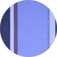thumbnail image 1 of Ahgly Company Machine Washable Indoor Round Abstract Blue Contemporary Area Rugs, 5' Round, 1 of 1