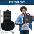 thumbnail image 2 of D&D Neceser de viaje colgante para hombres y mujeres – Kit organizador de cosméticos, maquillaje y artículos de tocador con 10 compartimentos, cremalleras YKK, gancho giratorio de metal XXL, nailon re, 2 of 5