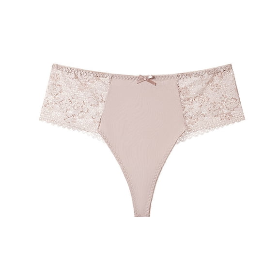 Velaura Women's Solid Color Lace Triangle Bikini Underwear Soft Lightweight Comfortable Daily Wear Panties for Women Thong plus Size plus Size Underwear for Women 4x Thigh Chafing Vibrating Pantie's