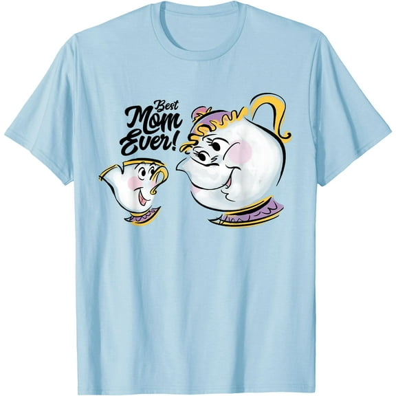 Beauty and the Beast Chip Mrs. Potts Best Mom Ever DTG Print Unisex T-Shirt