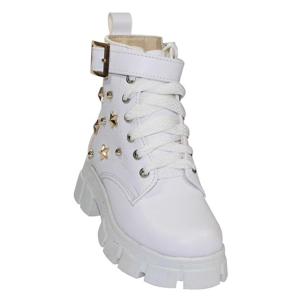 Bota Casual Leon Niña Cabra 101 Blanco