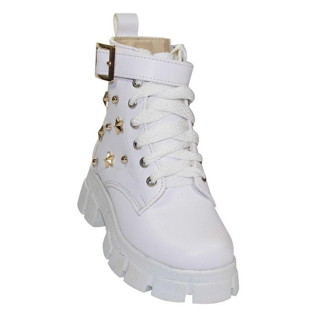 Bota Casual Leon Niña Cabra 101 Blanco
