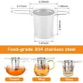 thumbnail image 2 of 2PCS Tea Strainer, Stainless Steel Tea Infuser Basket Sitting in Mugs, Tea Infusers for Loose Tea, Fine Mesh Tea Diffuser Long-Handled Tea Strainers Tea Filters, Tea Steeper for Loose Leaf Tea, 2 of 4