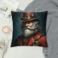 thumbnail image 2 of JEUXUS  Steampunk Style Santa Father Christmas Throw Pillow,  Multicolor, 2 of 5