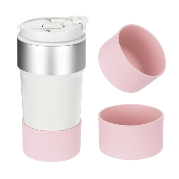 Funda de Silicona Uxcell para Botella de Agua de 24 oz, 2 Pcs Fundas Protectores Antideslizantes para la Parte Inferior Rosa