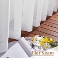 thumbnail image 2 of NICETOWN Linen Textured White Sheer Curtains 84 inches Long for Living Room, Semi Sheer Voile Panels Rod Pocket & Back Tab Design Translucent Privacy, 2 of 8