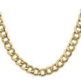 thumbnail image 2 of 14K Yellow Gold Curb Chain Styles Necklace 24 inch 9 mm Semi-Solid with Lobster Clasp, 2 of 4