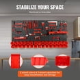 thumbnail image 5 of Wall Mounted Storage Rack System, 30-Bin Parts Organizer with Tool Holders for Garage Shop, 5 of 8