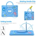 thumbnail image 3 of Case For iPad 7/8/9 Generation 10.2" (2019/2020/2021) Multi-Protective Cute Soft Bubbles Cover, With 360 Degree Rotating Stand and Shoulder Strap, 3 of 12