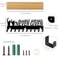 thumbnail image 2 of Medal Hanger Display Trophy Shelf Metal Medal Holder Stand Wall Mount Hold 70+Medals Organizer Rack Medal Display 15.7x6x3.5Inch-Always Earned Never Given, 2 of 8