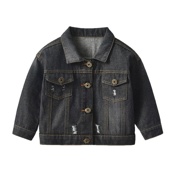 Siilsaa Boys' Denim Trucker Jacket(A,6-12 Months)