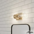 thumbnail image 3 of Hunter - Lenlock 2-light Alturas Gold, Medium Size Vanity Light, Dimmable, Modern Style, for Bedrooms, Dining, Living Rooms - 19933, 3 of 7