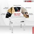 thumbnail image 2 of 5 Core Piano Bench Wooden Height Adjustable Stool Heavy Duty Keyboard Seat with Storage WHITE, 2 of 9
